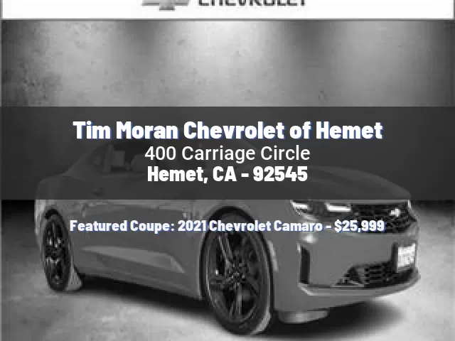 Tim Moran Chevrolet of Hemet