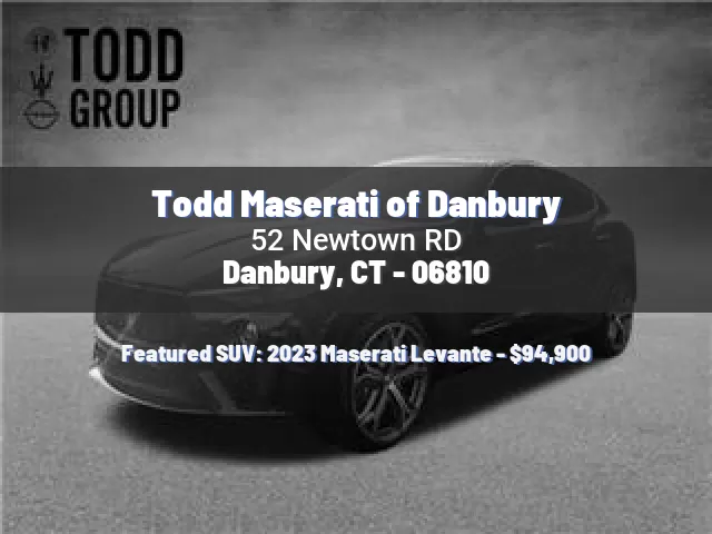 Todd Maserati of Danbury