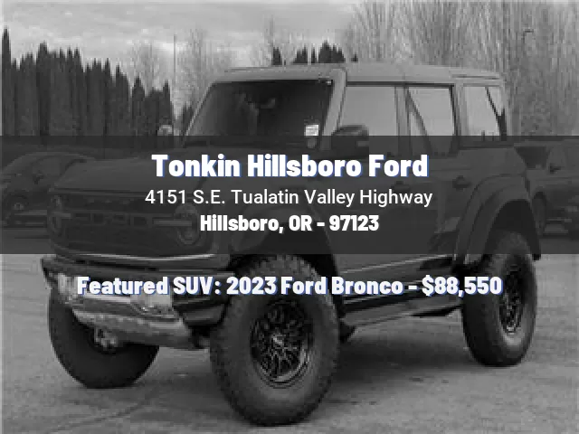 Tonkin Hillsboro Ford