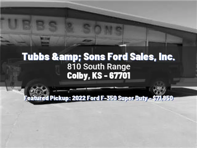 Tubbs & Sons Ford Sales, Inc.