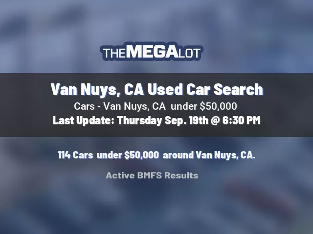 Van Nuys, CA Used Car Search