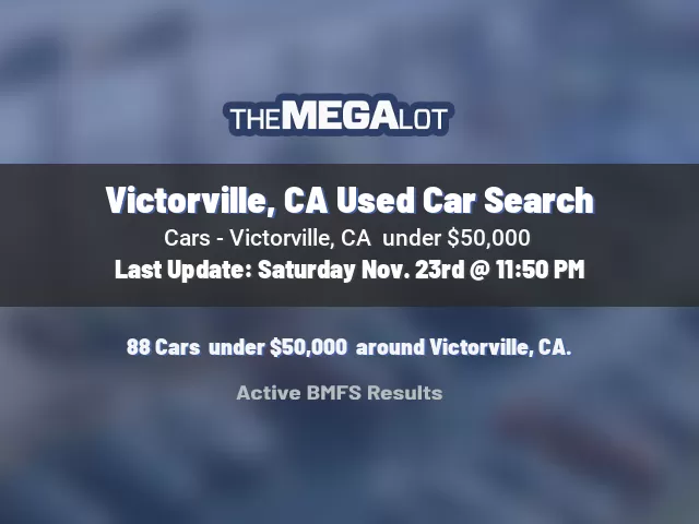 Victorville, CA Used Car Search