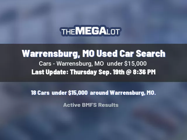 Warrensburg, MO Used Car Search