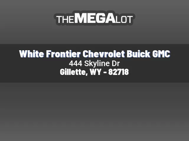 White Frontier Chevrolet Buick GMC