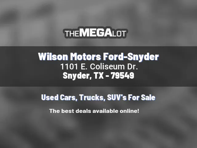 Wilson Motors Ford-Snyder